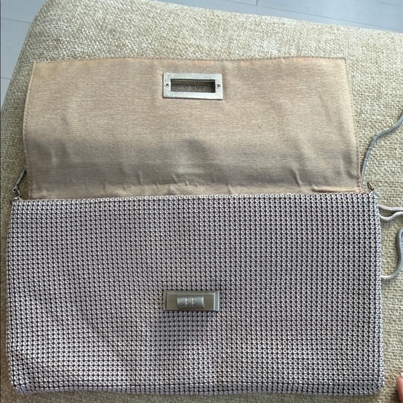 NWOT BCBG Elegant Beige Chainmail Bag